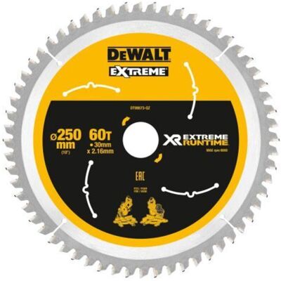 Banyo - Dewalt DT99573-QZ Extreme Runtime FlexVolt Mitre Saw Blade 250mm 60 Tooth DCS727 Banyo - Dewalt DT99573-QZ Extreme Runtime FlexVolt Mitre Saw Blade 250mm 60 Tooth DCS727