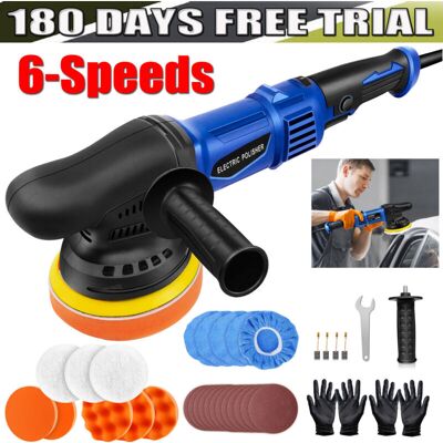 Dayplus - Dual Action Car Polisher Buffer Machine 5 inch Sander Polishing Kit 6-Speed Tool Dayplus - Dual Action Car Polisher Buffer Machine 5 inch Sander Polishing Kit 6-Speed Tool