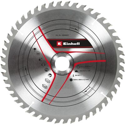 KWB - Einhell 254mm Table Mitre Saw Blade 48 t hm Diameter tc-ts 2225 tc-sm 2531 KWB - Einhell 254mm Table Mitre Saw Blade 48 t hm Diameter tc-ts 2225 tc-sm 2531