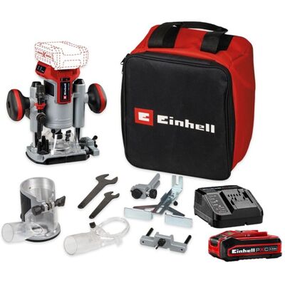 Einhell Professional PXC 18v Cordless Brushless Router Trimmer Plunge + 4AH Kit Einhell Professional PXC 18v Cordless Brushless Router Trimmer Plunge + 4AH Kit