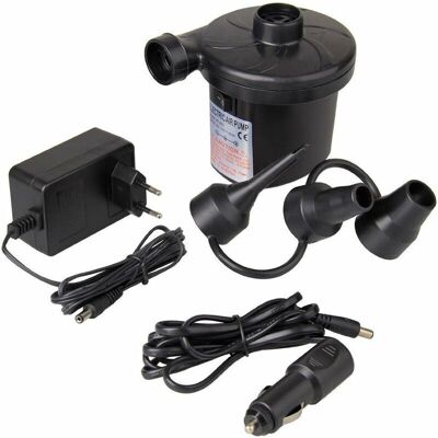 Gotrays - Electric Compressor Pump, DC12V/AC 230V-50Hz Electric Inflator/Deflator, Air Pump, Electric Inflator Pump with 3 Nozzles for Inflatable Gotrays - Electric Compressor Pump, DC12V/AC 230V-50Hz Electric Inflator/Deflator, Air Pump, Electric Inflator Pump with 3 Nozzles for Inflatable