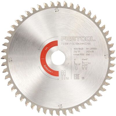 205554 Saw Blade hw 160x1.8x20 TF52 laminate/hpl - Festool 205554 Saw Blade hw 160x1.8x20 TF52 laminate/hpl - Festool