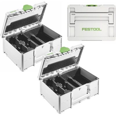 Festool - Systainer 3 Case x 2 for 4 BP18 Batteries duo Charger SYS3 M187 eng 18V Festool - Systainer 3 Case x 2 for 4 BP18 Batteries duo Charger SYS3 M187 eng 18V