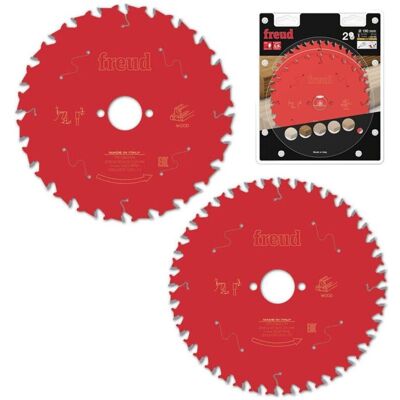 Freud Pro Twin Pack TCT Circular Saw Blades 190mm x 30mm Bore - 12 + 24 Tooth Freud Pro Twin Pack TCT Circular Saw Blades 190mm x 30mm Bore - 12 + 24 Tooth