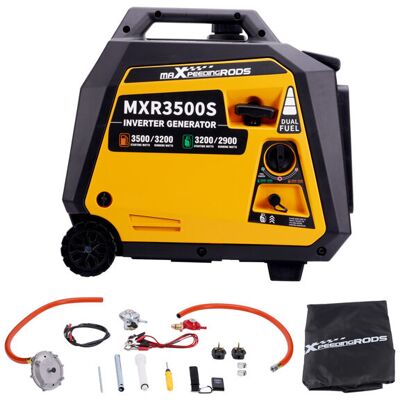 Groofoo - Portable Petrol Generator Inverter Dual Fuel lpg 3500W Camping Electric Start Groofoo - Portable Petrol Generator Inverter Dual Fuel lpg 3500W Camping Electric Start