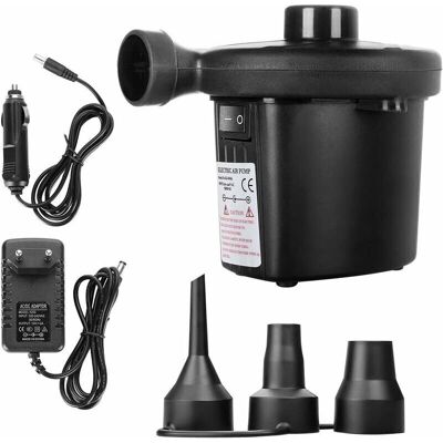 Volavo - Inflator Electric Air Pump, 2 in 1 Electric Deflator, Fast Portable Air Pump, Electric Inflator with 3 Nozzles for Air Mattress, Suitable Volavo - Inflator Electric Air Pump, 2 in 1 Electric Deflator, Fast Portable Air Pump, Electric Inflator with 3 Nozzles for Air Mattress, Suitable