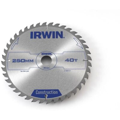 Irwin - General Purpose Table & Mitre Saw Blade 250 x 30mm x 40T atb IRW1897211 Irwin - General Purpose Table & Mitre Saw Blade 250 x 30mm x 40T atb IRW1897211