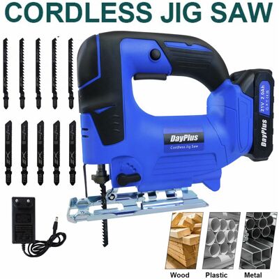 Briefness - Jigsaw Cordless Electric Jigsaw Tool, 4-Stage Orbital Setting for Woodworking, 26mm Stroke Length, 0~-45~ Bevel Cutting, Tool-Less Blade Briefness - Jigsaw Cordless Electric Jigsaw Tool, 4-Stage Orbital Setting for Woodworking, 26mm Stroke Length, 0~-45~ Bevel Cutting, Tool-Less Blade