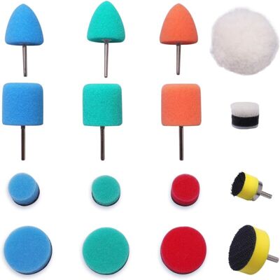 MEMKEY Mini Polishing Sponges Buffing Kit 16pcs 15mm 25mm Polishing Set Pad Polishing Sponge Polishing Ball Set for Car Sanding Buffing for Electric Rotary MEMKEY Mini Polishing Sponges Buffing Kit 16pcs 15mm 25mm Polishing Set Pad Polishing Sponge Polishing Ball Set for Car Sanding Buffing for Electric Rotary