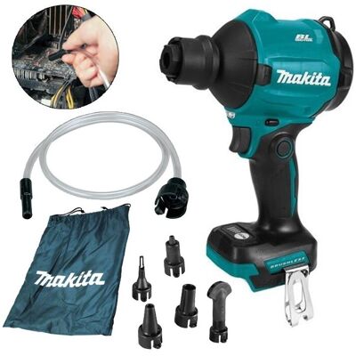 Makita DAS180Z 18v Brushless Dust Blower Inflator Deflator LXT + 5 Nozzles +Tube Makita DAS180Z 18v Brushless Dust Blower Inflator Deflator LXT + 5 Nozzles +Tube
