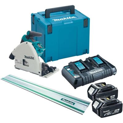Makita - DSP600PT2 36v Twin 18v Brushless Plunge Cut Circular Saw 1x Guide Rail Makita - DSP600PT2 36v Twin 18v Brushless Plunge Cut Circular Saw 1x Guide Rail