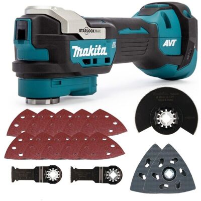 DTM52Z 18v lxt Brushless Starlock Multi Tool Carpenters Set + 10 Sheets - Makita DTM52Z 18v lxt Brushless Starlock Multi Tool Carpenters Set + 10 Sheets - Makita