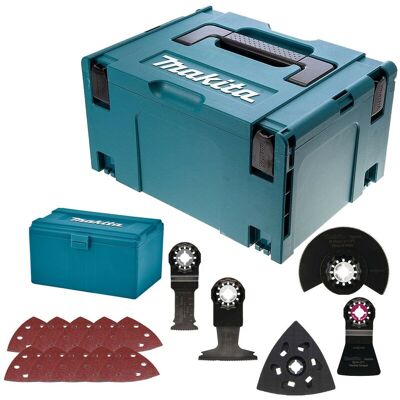 Makita Makpac Case + Starlock Multi Tool 15 Piece Set Plunge Segment Blade DTM52 Makita Makpac Case + Starlock Multi Tool 15 Piece Set Plunge Segment Blade DTM52