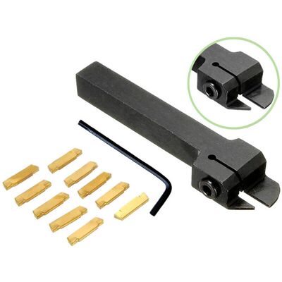 ODIPIE Metal Lathe Tool Holder, MGMN200 Tool Holder, MGEHR1616-2 100mm CNC Lathe Turning Tool Holder Tool Blade Insert Boring Bar + 10 Pieces MGMN200-G ODIPIE Metal Lathe Tool Holder, MGMN200 Tool Holder, MGEHR1616-2 100mm CNC Lathe Turning Tool Holder Tool Blade Insert Boring Bar + 10 Pieces MGMN200-G