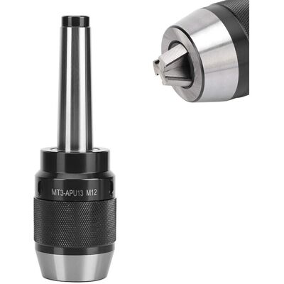 Csparkv - MT3-APU13 3-Jaw Keyless Drill Chuck for Lathes, Milling Machines and Drilling Machines Csparkv - MT3-APU13 3-Jaw Keyless Drill Chuck for Lathes, Milling Machines and Drilling Machines