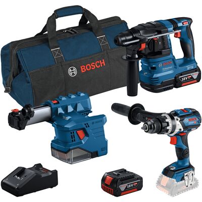 Bosch Pro 18v Combo Kit 3 Tool Kit 18v Gsb + Gbh + Gde + 2x Gba 4.0ah Gal 18v-40 Bosch Pro 18v Combo Kit 3 Tool Kit 18v Gsb + Gbh + Gde + 2x Gba 4.0ah Gal 18v-40