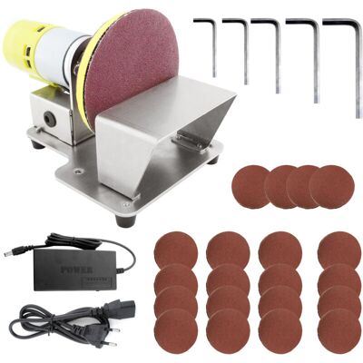 OEM Electric Rotary Polisher, Tabletop Disc Sander With 7 Variable Speeds, 20 Pieces Of 3-inch Abrasive Discs For Polishing, Grinding, And Finishing Wood And Plastic OEM Electric Rotary Polisher, Tabletop Disc Sander With 7 Variable Speeds, 20 Pieces Of 3-inch Abrasive Discs For Polishing, Grinding, And Finishing Wood And Plastic