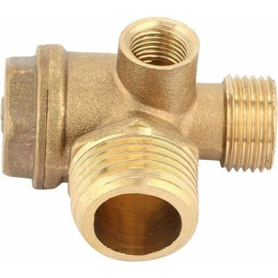 OEM Air Compressor Check Valve, 3-port Brass Air Compressor Male Threaded Check Valve Brass Check Valve Tube Connector Tool Three Male Threaded Connectors P OEM Air Compressor Check Valve, 3-port Brass Air Compressor Male Threaded Check Valve Brass Check Valve Tube Connector Tool Three Male Threaded Connectors P