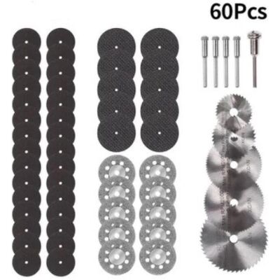 IOOMVOL 60 Mini Diamond Cutting Discs, Miniature Hss Circular Saw Blades For Wood, Glass, Plastic, Metal And Stone. IOOMVOL 60 Mini Diamond Cutting Discs, Miniature Hss Circular Saw Blades For Wood, Glass, Plastic, Metal And Stone.