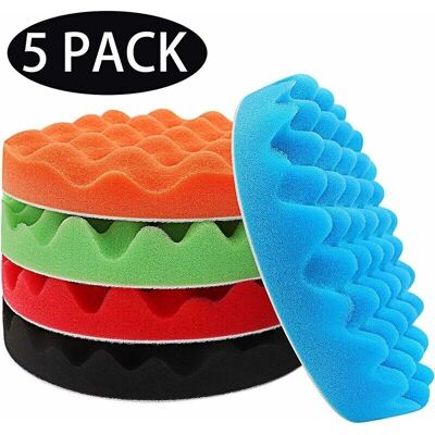 WOIYIC 5-inch Polishing Pads For Drills. 125mm Polishing Sponge Pads For Car And Auto Polishers. Drill Polisher Accessory. 5-piece Drill Polishing Kit WOIYIC 5-inch Polishing Pads For Drills. 125mm Polishing Sponge Pads For Car And Auto Polishers. Drill Polisher Accessory. 5-piece Drill Polishing Kit