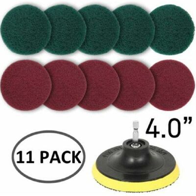 OEM 8-piece Drill Scouring Pad Set, Abrasive Polishing Sponge, Household Cleaning Tools With Disc Holder - 4" (drill Not Included) OEM 8-piece Drill Scouring Pad Set, Abrasive Polishing Sponge, Household Cleaning Tools With Disc Holder - 4" (drill Not Included)