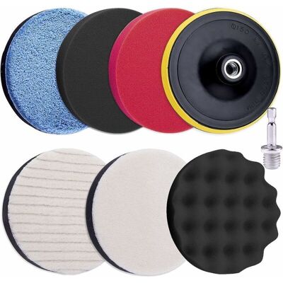 WOIYIC 8-piece Polishing Pad Set, 125mm Polishing Sponge, Car Polishing Pad Kit, Foam Polishing Sponge, Polisher Attachment With M14 Drill Adapter WOIYIC 8-piece Polishing Pad Set, 125mm Polishing Sponge, Car Polishing Pad Kit, Foam Polishing Sponge, Polisher Attachment With M14 Drill Adapter