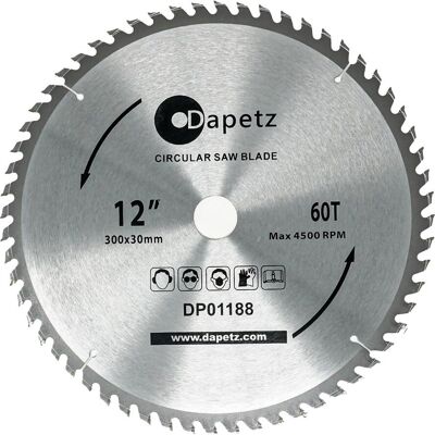 DAPETZ LTD Dapetz ® Tct Circular Saw Blades 300 X 30mm 40 & 60 Tungsten Tipped Teeth For Hardwoods, Softwoods & Chipboards Compatible With Various Circular Saws 2pcs DAPETZ LTD Dapetz ® Tct Circular Saw Blades 300 X 30mm 40 & 60 Tungsten Tipped Teeth For Hardwoods, Softwoods & Chipboards Compatible With Various Circular Saws 2pcs