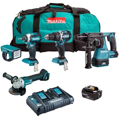 Makita Dlx5042pt 18v 5 Piece Brushless Lxt Multi Tool Kit Lithium - 3 X 5.0ah Makita Dlx5042pt 18v 5 Piece Brushless Lxt Multi Tool Kit Lithium - 3 X 5.0ah