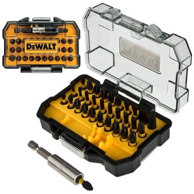 Dewalt Dt70523t Black Impact Torsion Screwdriver Bit Set 32 Piece + Bit Holder Dewalt Dt70523t Black Impact Torsion Screwdriver Bit Set 32 Piece + Bit Holder