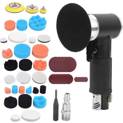 OEM Mini Pneumatic Sander, Random Oscillating Pneumatic Orbital Sander With Polishing Sanding Disc Pad Kit, 1/4" Inlet, 8 Cfm, 15000 Rpm No-load Speed (jp Nozzle) OEM Mini Pneumatic Sander, Random Oscillating Pneumatic Orbital Sander With Polishing Sanding Disc Pad Kit, 1/4" Inlet, 8 Cfm, 15000 Rpm No-load Speed (jp Nozzle)