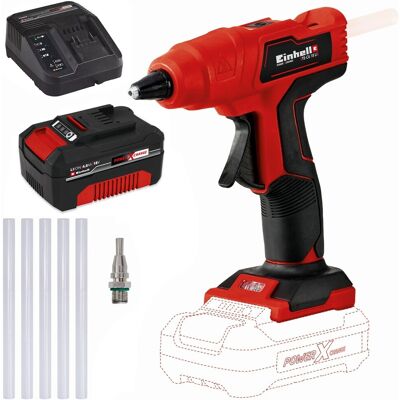 Einhell Power X-change Cordless Hot Glue Gun Te-cg 18 Li Solo 5x Sticks 1 X 4ah Einhell Power X-change Cordless Hot Glue Gun Te-cg 18 Li Solo 5x Sticks 1 X 4ah