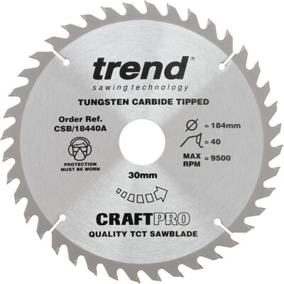Trend CSB/18440A Craft Pro Crosscut Blade - Circular Saw Trend CSB/18440A Craft Pro Crosscut Blade - Circular Saw