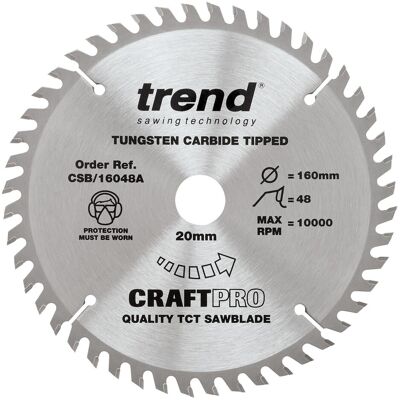 Trend CSB16048 160mm x 48t x 20mm Craft Saw Blade Trend CSB16048 160mm x 48t x 20mm Craft Saw Blade
