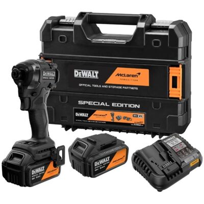 Dewalt X Mclaren F1 Dcf86mp2t 18v Xr Brushless Impact Driver Kit - 2 X 5.0ah Batteries, Charger & Case Dewalt X Mclaren F1 Dcf86mp2t 18v Xr Brushless Impact Driver Kit - 2 X 5.0ah Batteries, Charger & Case