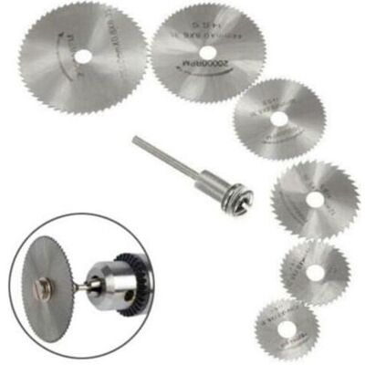 OEM New 7pc Hss Rotary Tool Saw Blades, Circular Wood Cutting Saw Blade Discs For Dremel Rotary Tool Chuck With Extension Shank 1/8"(3.175mm) OEM New 7pc Hss Rotary Tool Saw Blades, Circular Wood Cutting Saw Blade Discs For Dremel Rotary Tool Chuck With Extension Shank 1/8"(3.175mm)