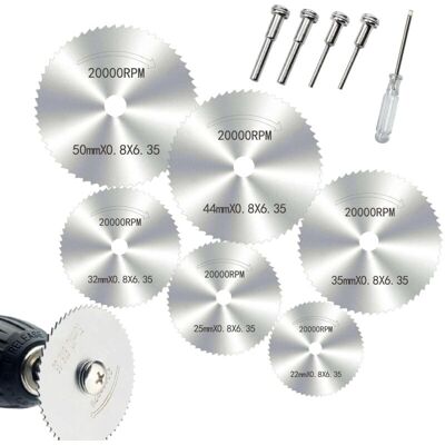 OEM 6 Pieces Rotary Tool Cutting Discs, Hss Disc Drill Blades, Mini High-speed steel Circular Saw Blades, Mini Diamond Cutting Disc, For Cutting Wood, Plastic, And Metal OEM 6 Pieces Rotary Tool Cutting Discs, Hss Disc Drill Blades, Mini High-speed steel Circular Saw Blades, Mini Diamond Cutting Disc, For Cutting Wood, Plastic, And Metal