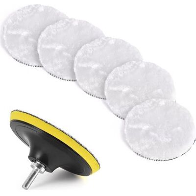 OEM Set Of 7 150mm Wool Polishing Pads, Car Polishing Sponge With M14 Drill Bit For Polishing And Wax Grinding OEM Set Of 7 150mm Wool Polishing Pads, Car Polishing Sponge With M14 Drill Bit For Polishing And Wax Grinding