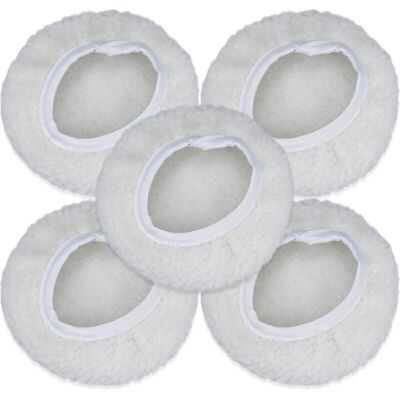 OEM 5 Pcs Polishing Bonnet, 125-150mm Car Polishing Disc Kit Wool Bonnet Waxing Pads For Most Car Polishers OEM 5 Pcs Polishing Bonnet, 125-150mm Car Polishing Disc Kit Wool Bonnet Waxing Pads For Most Car Polishers