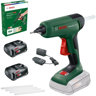 Bosch 0603264800 Advancedglue 18v Cordless Glue Gun + X2 1.5ah Battery Kit Bosch 0603264800 Advancedglue 18v Cordless Glue Gun + X2 1.5ah Battery Kit