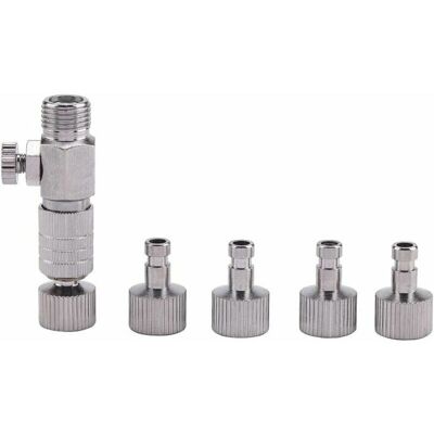 Hoopzi - Pneumatic Airbrush Accessory Airbrush Disconnect Metal Fitting, 4pcs 1/8' Male-Female Fittings for Connecting Airbrush Air Compressor Hoopzi - Pneumatic Airbrush Accessory Airbrush Disconnect Metal Fitting, 4pcs 1/8' Male-Female Fittings for Connecting Airbrush Air Compressor