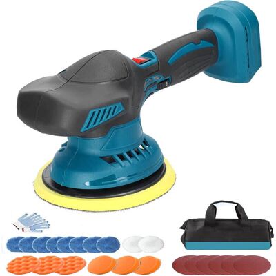 MAWIRON Polishing machine, 21V electric car polishing pad, wireless 6-speed polishing and cleaning of metal wax wood (without battery), compatible with MAWIRON Polishing machine, 21V electric car polishing pad, wireless 6-speed polishing and cleaning of metal wax wood (without battery), compatible with