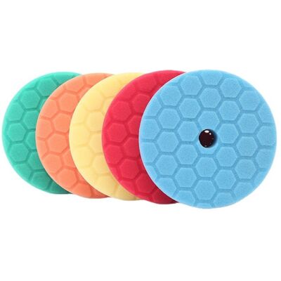 GOTRAYS Polishing Sponge,SPTA 5Pcs 150mm Hex Logic Polishing Pad Sponge Buffing Kit for Car Sanding Polishing for 125mm ro/da Polishing for Polisher GOTRAYS Polishing Sponge,SPTA 5Pcs 150mm Hex Logic Polishing Pad Sponge Buffing Kit for Car Sanding Polishing for 125mm ro/da Polishing for Polisher