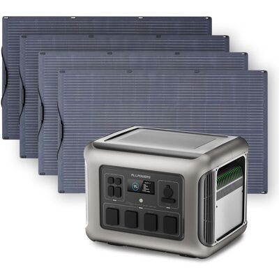 ALLPOWERS Portable Power Station, Solar Generator 2016Wh LiFePO4 with 4Pcs 100W Flexible Monocrystalline Solar Panel for rv, Home Backup, Emergency, Outdoor ALLPOWERS Portable Power Station, Solar Generator 2016Wh LiFePO4 with 4Pcs 100W Flexible Monocrystalline Solar Panel for rv, Home Backup, Emergency, Outdoor