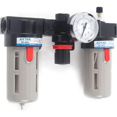 CNCEST PT1/2 Water Oil Trap Air Filter Regulator Compressor Filter, Water Oil Trap Separator Air Filter Regulator Kit Air Pressure Compressor Gauge Trap Oil CNCEST PT1/2 Water Oil Trap Air Filter Regulator Compressor Filter, Water Oil Trap Separator Air Filter Regulator Kit Air Pressure Compressor Gauge Trap Oil