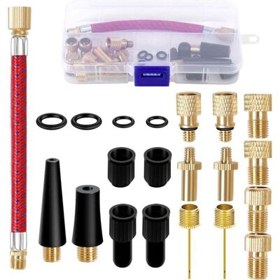 SNQ Pump nozzle: 21-piece balloon inflation needle kit with storage box, inflation nozzle for compressor pumps SNQ Pump nozzle: 21-piece balloon inflation needle kit with storage box, inflation nozzle for compressor pumps