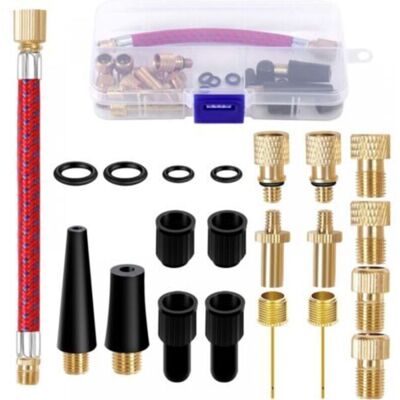 MCBOSON Pump Nozzle - 21 Pieces Inflation Needle Ball with Storage Box, Inflation Nozzle for Compressors Pumps MCBOSON Pump Nozzle - 21 Pieces Inflation Needle Ball with Storage Box, Inflation Nozzle for Compressors Pumps