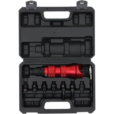 CNCEST Rivet Nut Attachment, Drill Electric Rivet Gun Adapter Milwaukee Rivet Gun Rivnut Tool Kit with Carrying Case, M3-M10 Mandrels and Spanner, Rivet Nut CNCEST Rivet Nut Attachment, Drill Electric Rivet Gun Adapter Milwaukee Rivet Gun Rivnut Tool Kit with Carrying Case, M3-M10 Mandrels and Spanner, Rivet Nut