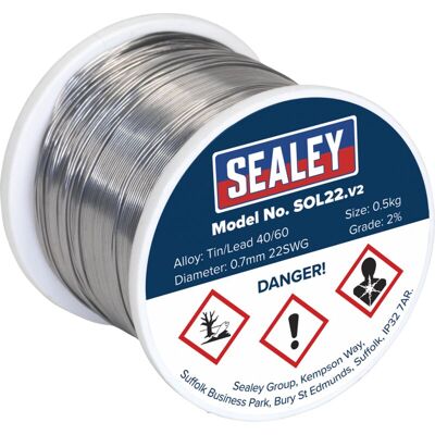 Sealey - SOL22 - 0.7mm - 40/60 - Solder Wire Sealey - SOL22 - 0.7mm - 40/60 - Solder Wire