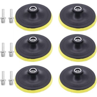 MCBOSON Set of 6 Sanding Pads 150mm Abrasive Discs Sanding Plate with M14 Thread Hook and Loop Sanding Backer Plate Polishing for Drill Angle Grinder MCBOSON Set of 6 Sanding Pads 150mm Abrasive Discs Sanding Plate with M14 Thread Hook and Loop Sanding Backer Plate Polishing for Drill Angle Grinder