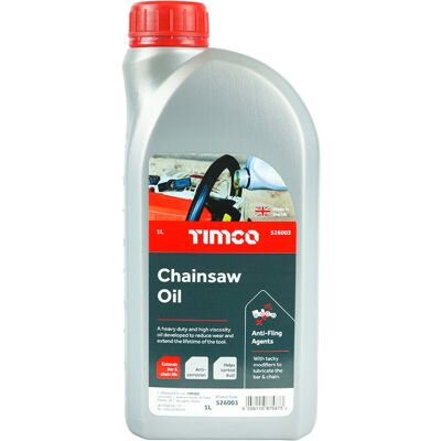 Chainsaw Oil, Premium Anti-Fling Lubricant - 1L - Timco Chainsaw Oil, Premium Anti-Fling Lubricant - 1L - Timco